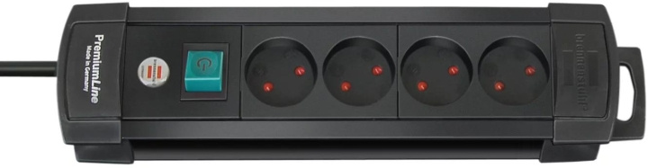 Brennenstuhl 4-way Extension Socket, 2m, Black in de groep HUISHOUDEN & TUIN / Elektriciteit & Verlichting / Stekkerblokken bij TP E-commerce Nordic AB (C59869)