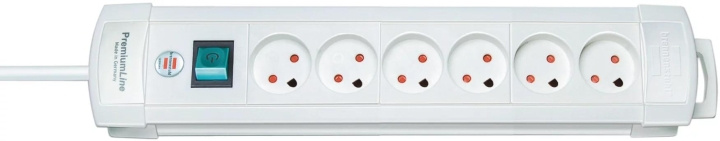 Brennenstuhl 6 way Extension Socket, Earthed, 3m, White in de groep HUISHOUDEN & TUIN / Elektriciteit & Verlichting / Stekkerblokken bij TP E-commerce Nordic AB (C59873)