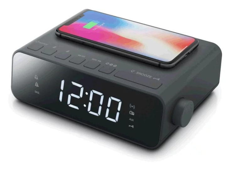 MUSE M-175 WI Clock radio FM wireless charge in de groep HOME ELECTRONICS / Audio & Beeld / Thuisbioscoop, Hifi en Draagbaar / Radio & Wekkers / Draadloze audiozender bij TP E-commerce Nordic AB (C59949)