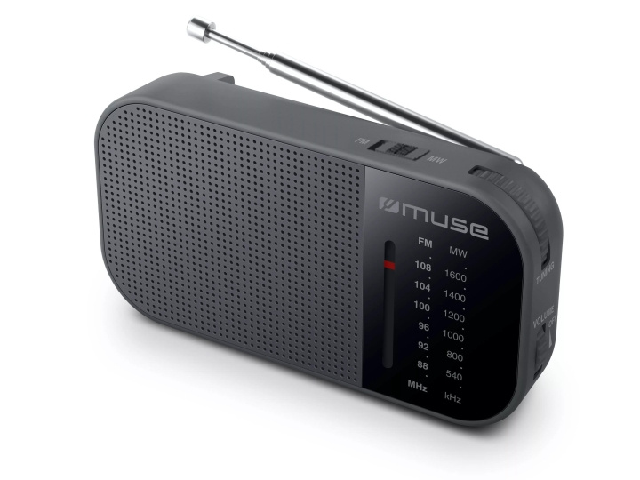 MUSE M-025 R Radio Portable FM/AM Black in de groep HOME ELECTRONICS / Audio & Beeld / Thuisbioscoop, Hifi en Draagbaar / Radio & Wekkers / Draadloze audiozender bij TP E-commerce Nordic AB (C59954)