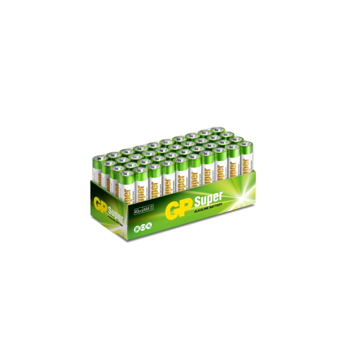 GP Super Alkaline AAA 40 Pack (S) in de groep HOME ELECTRONICS / Batterijen & Opladers / Batterijen / AAA bij TP E-commerce Nordic AB (C59986)