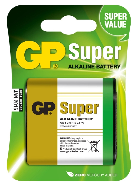 GP Super Alkaline 4,5V 1 Pack (B) in de groep HOME ELECTRONICS / Batterijen & Opladers / Batterijen / Overigen bij TP E-commerce Nordic AB (C59992)
