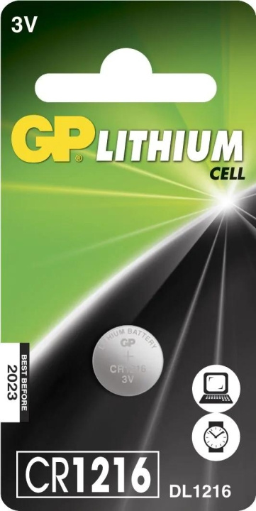 GP CR1216 Lithium Coin, 1 Pack (B) in de groep HOME ELECTRONICS / Batterijen & Opladers / Batterijen / Knoopcel bij TP E-commerce Nordic AB (C59998)
