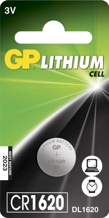 GP CR1620 Lithium Coin 1 Pack (B) in de groep HOME ELECTRONICS / Batterijen & Opladers / Batterijen / Knoopcel bij TP E-commerce Nordic AB (C60001)