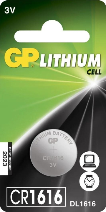 GP CR1616 Lithium Coin 1 Pack (B) in de groep HOME ELECTRONICS / Batterijen & Opladers / Batterijen / Knoopcel bij TP E-commerce Nordic AB (C60002)