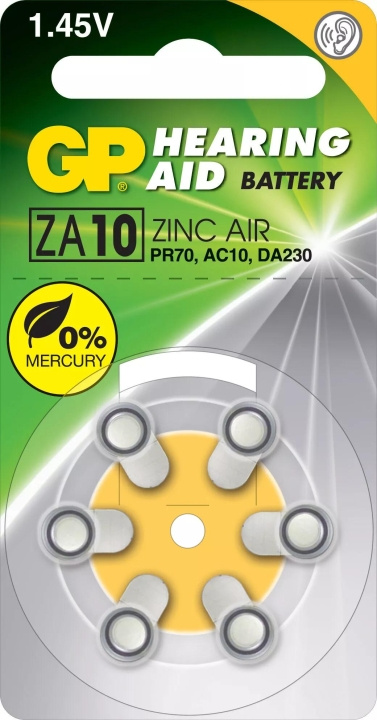 GP Hearing Aid ZA10 6 Pack (B) in de groep HOME ELECTRONICS / Batterijen & Opladers / Batterijen / Gehoorbatterijen bij TP E-commerce Nordic AB (C60005)