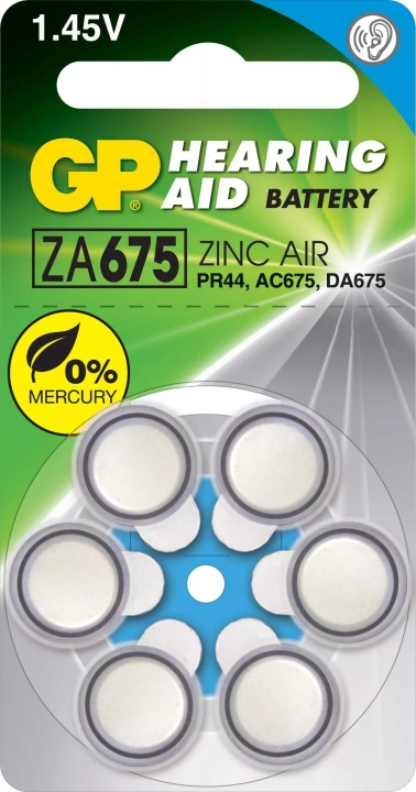 GP Hearing Aid ZA675 6 Pack (B) in de groep HOME ELECTRONICS / Batterijen & Opladers / Batterijen / Gehoorbatterijen bij TP E-commerce Nordic AB (C60006)