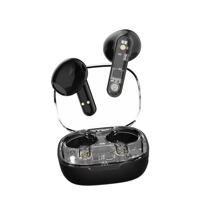 Streetz T150 TWS earphones, Transparent, Black in de groep HOME ELECTRONICS / Audio & Beeld / Koptelefoon & Accessoires / Koptelefoon bij TP E-commerce Nordic AB (C60042)