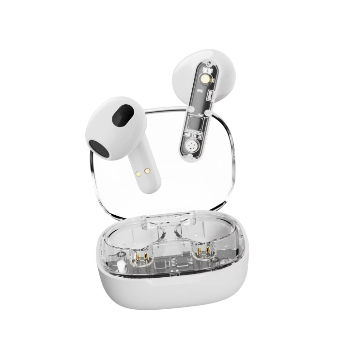 Streetz T150 TWS earphones, Transparent White in de groep HOME ELECTRONICS / Audio & Beeld / Koptelefoon & Accessoires / Koptelefoon bij TP E-commerce Nordic AB (C60043)