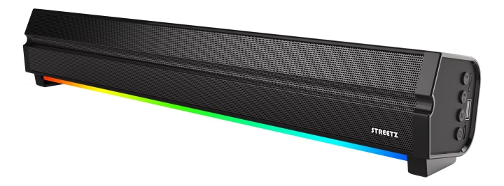 Streetz SB100 Bluetooth Soundbar, RGB light, micro SD slot in de groep HOME ELECTRONICS / Audio & Beeld / Thuisbioscoop, Hifi en Draagbaar / Bluetooth-zenders bij TP E-commerce Nordic AB (C60047)