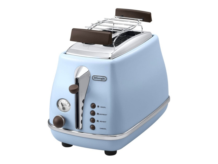 DeLonghi De\'Longhi Icona Vintage CTOV 2103.AZ Brödrost Himmelsblå in de groep HUISHOUDEN & TUIN / Huishoudelijke apparaten / Broodroosters & Broodgrills / Broodroosters bij TP E-commerce Nordic AB (C60546)