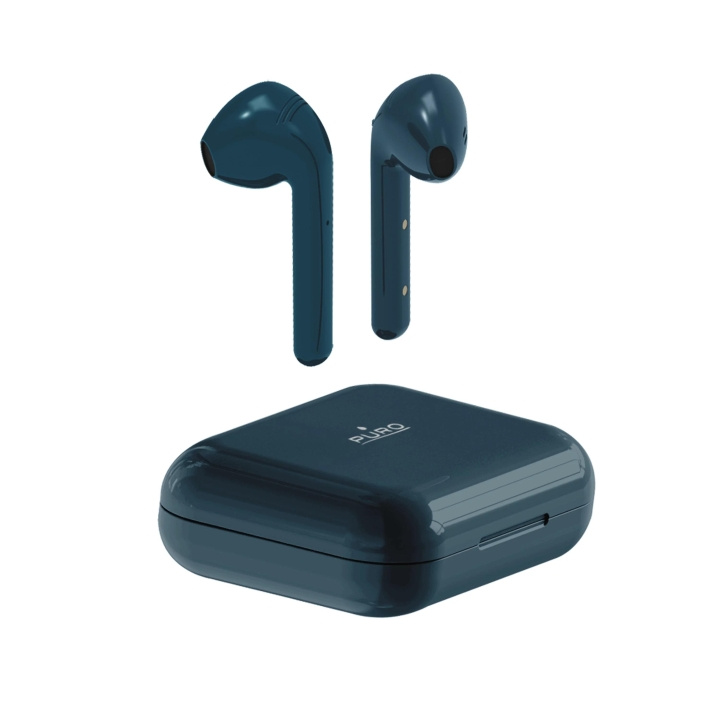 Puro Bluetooth Slim Pod hörlurar med laddstation, Blå in de groep HOME ELECTRONICS / Audio & Beeld / Koptelefoon & Accessoires / Koptelefoon bij TP E-commerce Nordic AB (C60597)