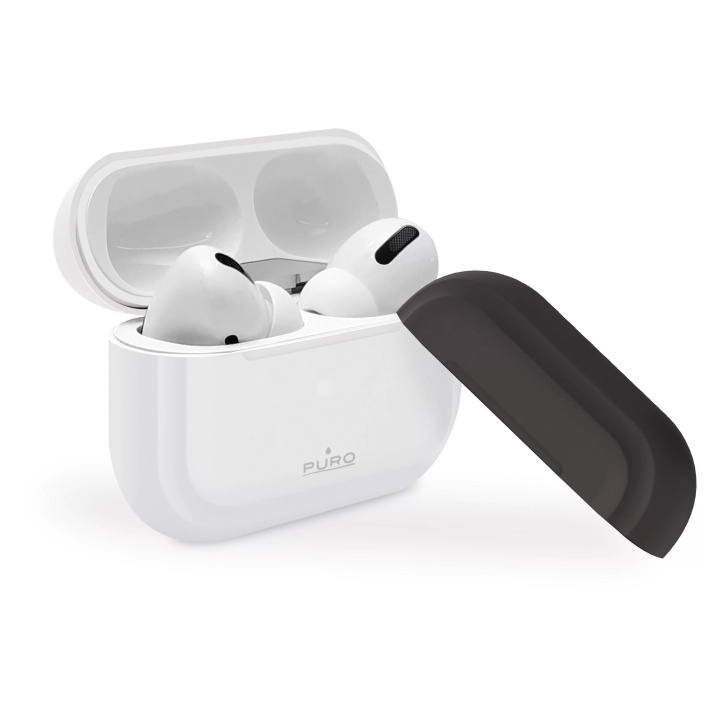 Puro Silicon Case för AirPods Pro, Vit in de groep HOME ELECTRONICS / Audio & Beeld / Koptelefoon & Accessoires / Accessoires bij TP E-commerce Nordic AB (C60598)