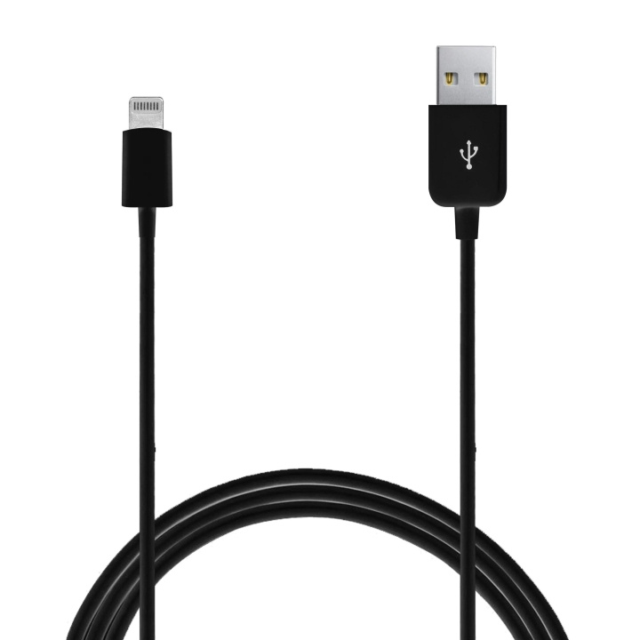 Puro USB-A - Lightning MFI kabel, 1m, svart in de groep SMARTPHONE & TABLETS / Opladers & Kabels / Kabels / Kabels Lightning bij TP E-commerce Nordic AB (C60621)