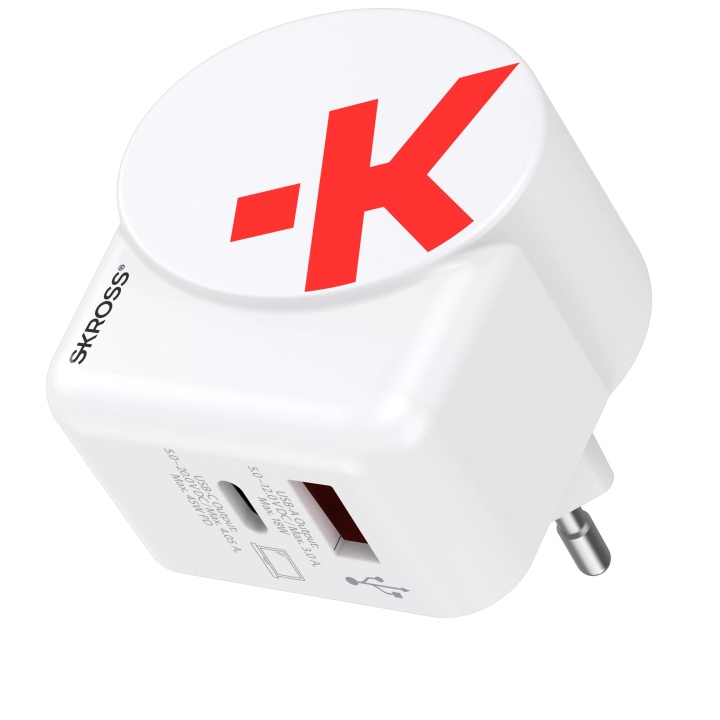 SKROSS EU USB Charger AC45PD - C to C cable included in de groep HUISHOUDEN & TUIN / Elektriciteit & Verlichting / Reisadapters bij TP E-commerce Nordic AB (C60625)