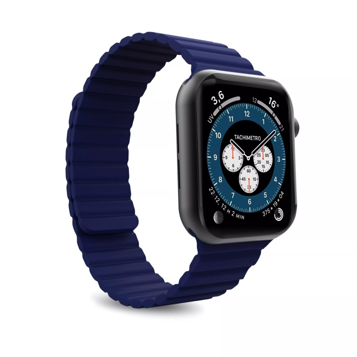 Puro Apple Watch Band 42-44mm M/L ICON LINK, Space Blue in de groep SMARTPHONE & TABLETS / Training, thuis & vrije tijd / Apple Watch & Accessoires / Accessoires bij TP E-commerce Nordic AB (C60735)