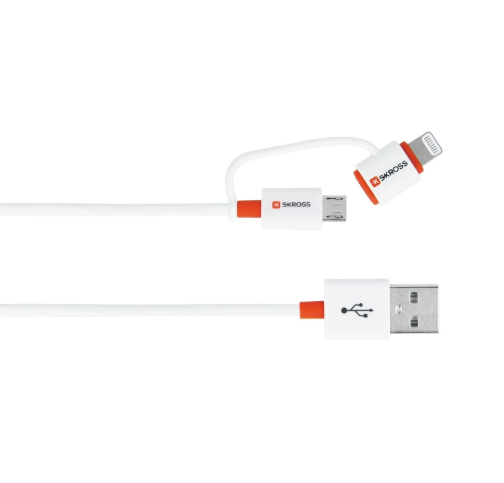 SKROSS Sync/Charge 2in1 MicroUSB & Lightning Connector in de groep SMARTPHONE & TABLETS / Opladers & Kabels / Kabels / Kabels Lightning bij TP E-commerce Nordic AB (C60757)