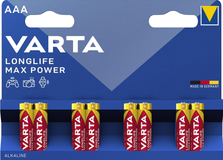 Varta Longlife Max Power AAA 8 Pack (B) in de groep HOME ELECTRONICS / Batterijen & Opladers / Batterijen / AAA bij TP E-commerce Nordic AB (C60774)