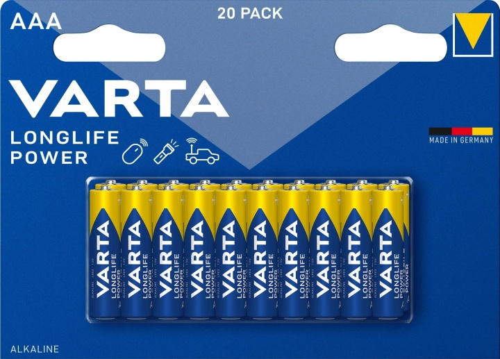 Varta Longlife Power AAA 20-pack in de groep HOME ELECTRONICS / Batterijen & Opladers / Batterijen / AAA bij TP E-commerce Nordic AB (C60775)