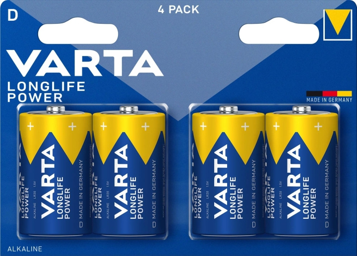 Varta Longlife Power D 4 Pack in de groep HOME ELECTRONICS / Batterijen & Opladers / Batterijen / Overigen bij TP E-commerce Nordic AB (C60782)