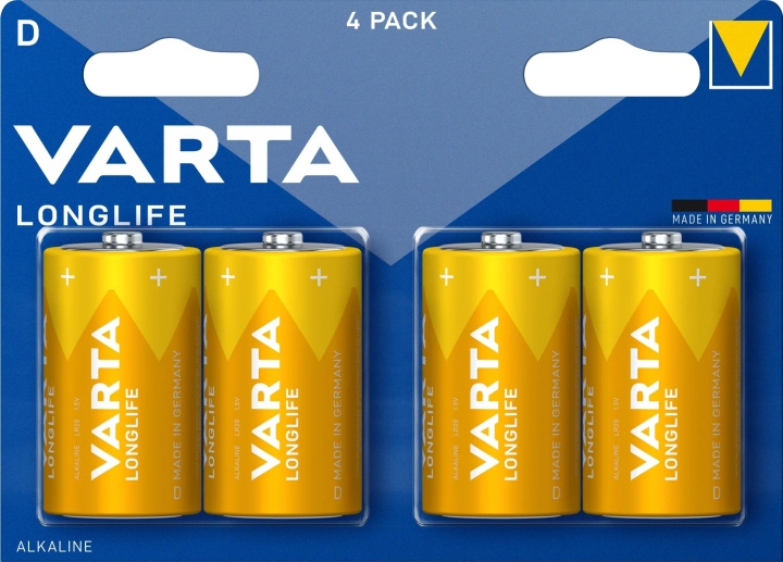 Varta Longlife D 4 Pack in de groep HOME ELECTRONICS / Batterijen & Opladers / Batterijen / Overigen bij TP E-commerce Nordic AB (C60787)
