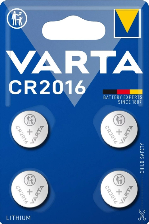 Varta CR2016 Lithium Coin 4 Pack in de groep HOME ELECTRONICS / Batterijen & Opladers / Batterijen / Knoopcel bij TP E-commerce Nordic AB (C60799)