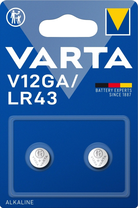 Varta V12GA/LR43 Alkaline 2 Pack in de groep HOME ELECTRONICS / Batterijen & Opladers / Batterijen / Knoopcel bij TP E-commerce Nordic AB (C60802)