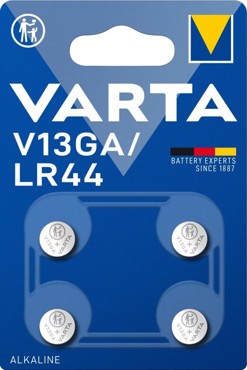 Varta V13GA/LR44 Alkaline 4 Pack in de groep HOME ELECTRONICS / Batterijen & Opladers / Batterijen / Knoopcel bij TP E-commerce Nordic AB (C60803)