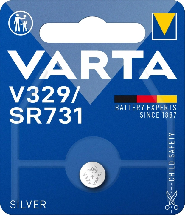 Varta V329/SR731 zilveren munt 1 pak in de groep HOME ELECTRONICS / Batterijen & Opladers / Batterijen / Knoopcel bij TP E-commerce Nordic AB (C60807)