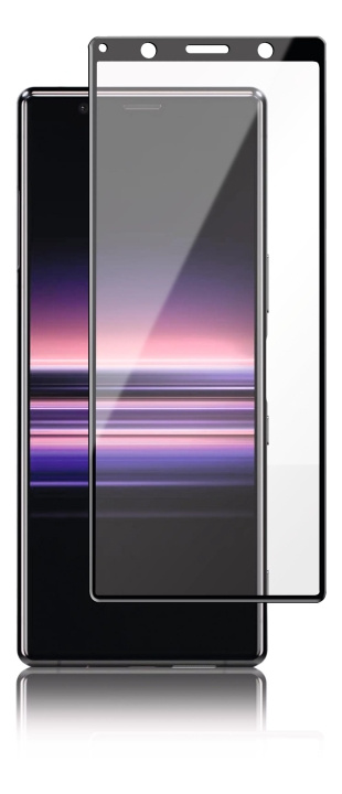 panzer Sony Xperia 5, Curved Glass, black in de groep SMARTPHONE & TABLETS / Mobielbescherming / Sony bij TP E-commerce Nordic AB (C60826)