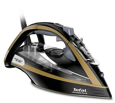 Tefal Ultimate Pure FV9865E0 Ångstrykjärn 3000W Svart Guld in de groep HUISHOUDEN & TUIN / Kledingverzorging / Strijkijzers bij TP E-commerce Nordic AB (C60892)