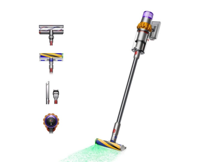 Dyson V15 Detect Absolute Yellow/Nickel (2023) dammsugare/handhållen in de groep HUISHOUDEN & TUIN / Schoonmaakproducten / Stofzuigers & Accessoires / Handstofzuigers bij TP E-commerce Nordic AB (C60901)