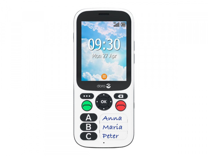 Doro 780X 2.8 4GB Svart Vit in de groep SMARTPHONE & TABLETS / Mobiele telefoons & smartphones bij TP E-commerce Nordic AB (C60942)