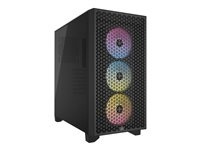 Corsair 3000D RGB AIRFLOW Tower Extended ATX Ingen strömförsörjning Svart in de groep COMPUTERS & RANDAPPARATUUR / Computeronderdelen / Chassis bij TP E-commerce Nordic AB (C61313)