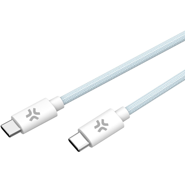 Celly USB-C - USB-C-kabel 60W 1,5 m Ljusblå in de groep SMARTPHONE & TABLETS / Opladers & Kabels / Kabels / Kabels Type C bij TP E-commerce Nordic AB (C61395)