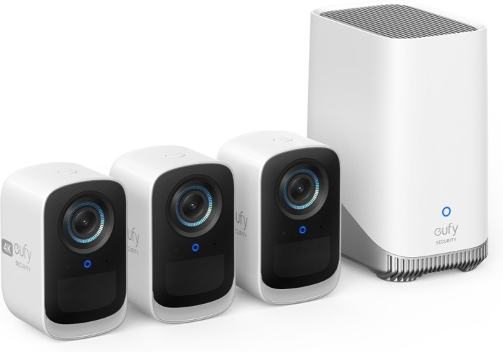 Anker eufyCam 3C övervakningssystem med tre kameror, 4K-upplösning in de groep HUISHOUDEN & TUIN / Alarm & Beveiliging / Beveiligingscamera\'s / Digitaal (netwerk) / Buitencamera\'s bij TP E-commerce Nordic AB (C61632)
