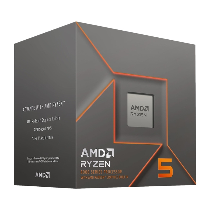 AMD Ryzen 5 8500G CPU 3,5 GHz 6 kärnor AM5 (PIB - med kylare) in de groep COMPUTERS & RANDAPPARATUUR / Computeronderdelen / Koeling / Processorkoelers bij TP E-commerce Nordic AB (C61735)