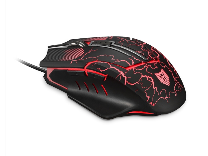 Liocat MX 557C - Gamingmuis met LED-verlichting, zwart in de groep COMPUTERS & RANDAPPARATUUR / GAMING / Muizen bij TP E-commerce Nordic AB (C61899)