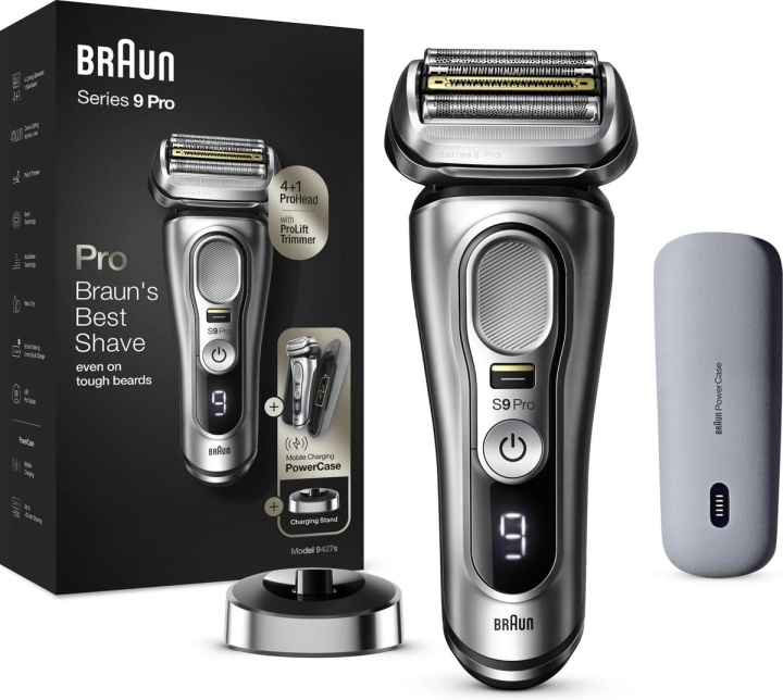 Braun Series 9 Pro 9427s Silver Wet & Dry Shaver in de groep BEAUTY & HEALTH / Haar & Styling / Scheren & Trimmen / Scheerapparaten bij TP E-commerce Nordic AB (C61924)
