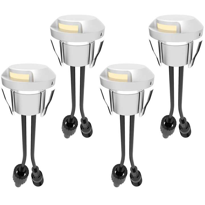 Llitt Allan Steplight kit 4-pack inkl strömadapter 12V 3000K 5lm IP67 in de groep HUISHOUDEN & TUIN / Elektriciteit & Verlichting / Buitenverlichting / Tuinverlichting bij TP E-commerce Nordic AB (C62126)