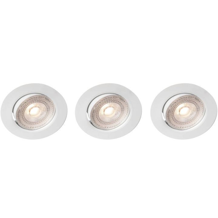 Llitt Sara 230V Dimbar downlight spotlight 3000K 400lm IP44 3-pack Vit in de groep HOME ELECTRONICS / Verlichting / Plafondverlichting bij TP E-commerce Nordic AB (C62136)