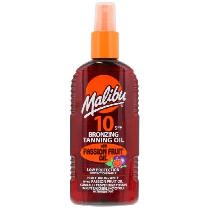 Malibu Bronzing Tanning Oil SPF10 Passion Fruit 200ml in de groep BEAUTY & HEALTH / Huidsverzorging / Zonnebank / Zonnebescherming bij TP E-commerce Nordic AB (C62374)