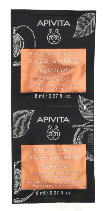 Apivita Express Beauty Face Scrub Set 16 ml 2x8ml - Apricot in de groep BEAUTY & HEALTH / Huidsverzorging / Gezicht / Scrub / Peeling bij TP E-commerce Nordic AB (C62428)