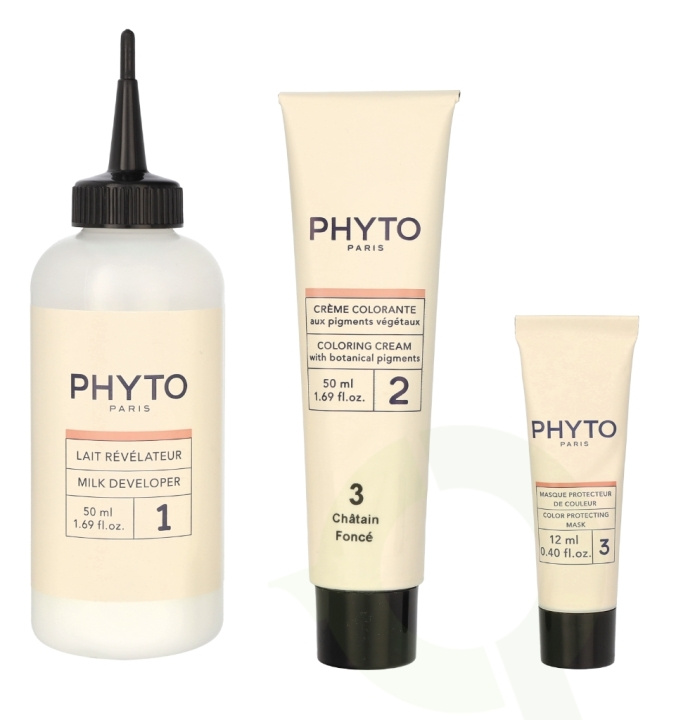 Phyto Phytocolor Permanent Color 112 ml #03 Dark Brown in de groep BEAUTY & HEALTH / Haar & Styling / Haarverzorging / Haarverf / Haarverf & Kleurbommen bij TP E-commerce Nordic AB (C62436)