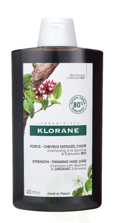Klorane Strenghtening Shampoo With Quinine & Org. Edelweiss 400 ml in de groep BEAUTY & HEALTH / Haar & Styling / Haarverzorging / Shampoo bij TP E-commerce Nordic AB (C62474)