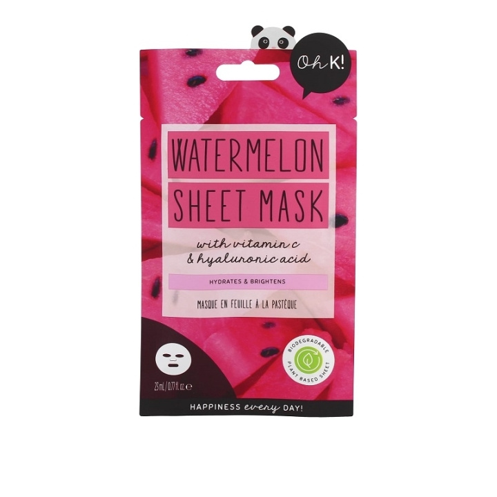 Oh K! Hydrating Watermelon Sheet Mask With Hyaluronic Acid in de groep BEAUTY & HEALTH / Huidsverzorging / Gezicht / Maskers bij TP E-commerce Nordic AB (C62491)