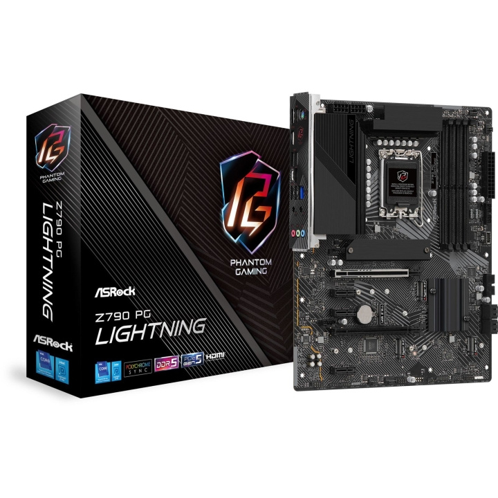 ASRock Z790 PG Lightning ATX LGA1700 Intel Z790 in de groep COMPUTERS & RANDAPPARATUUR / Computeronderdelen / Moederbord bij TP E-commerce Nordic AB (C62526)