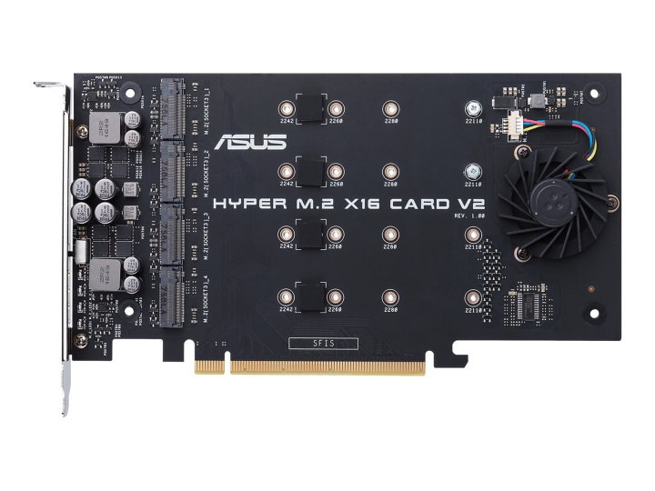 ASUS HYPER M.2 X16 CARD V2 Interfaceadapter in de groep COMPUTERS & RANDAPPARATUUR / Computeronderdelen / Harde schijven / Chassisventilatoren bij TP E-commerce Nordic AB (C62682)