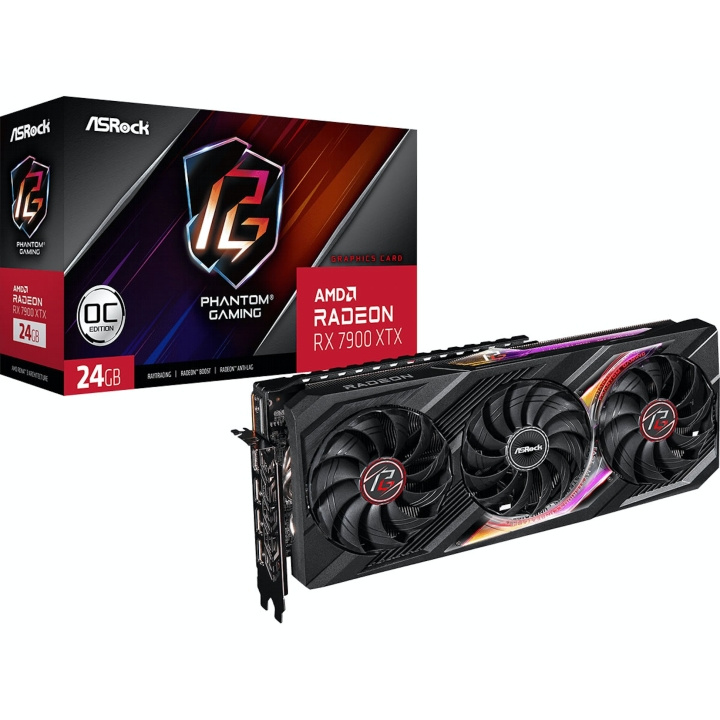 ASRock Radeon RX 7900 XTX Phantom Gaming OC 24GB GDDR6 PCI-Express Graphics Card in de groep COMPUTERS & RANDAPPARATUUR / Computeronderdelen / Harde schijven / Koeling bij TP E-commerce Nordic AB (C62706)