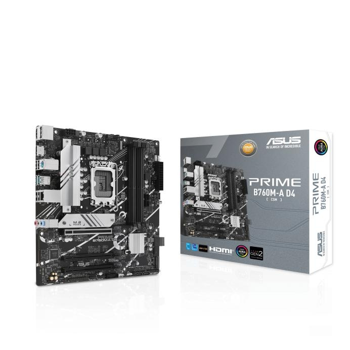 ASUS PRIME B760M-A D4-CSM in de groep COMPUTERS & RANDAPPARATUUR / Computeronderdelen / Moederbord bij TP E-commerce Nordic AB (C62730)